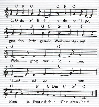 Liedertext und Noten